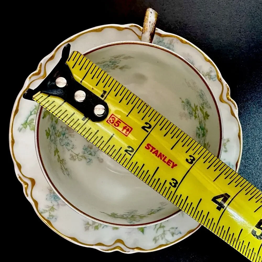 Antique Haviland Limoges 6 Piece Place Setting for One Forget Me Not Gold China